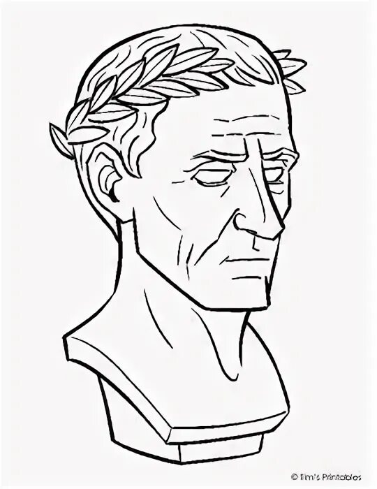 Julius Caesar Coloring Page Roman drawings, Imagination art,