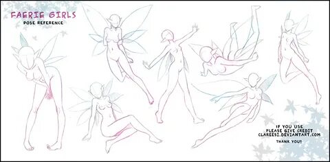 Faerie Pose Reference by Clareesi on DeviantArt Fairy drawin
