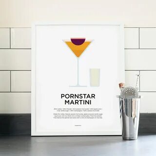 Pornstar Martini cocktail print Cocktail art Cocktails Etsy