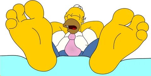 Download Homer Simpson Sleeping And Showing His Feet By Skip
