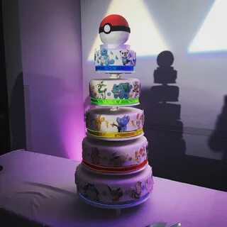 My friends' Pokémon wedding cake! Anime wedding, Anime cake,