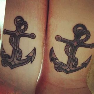 Anchor tattoo. Matching pairs!, #anchor #initialtattoomatchi