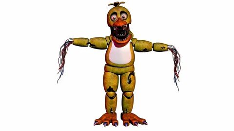 Why withered chica is doing the T pose? Five Nights At Fredd
