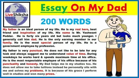 Essay On My Dad Write An Essay On My Father in 200 words In English - YouTube