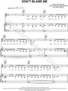 Taylor Swift "Don't Blame Me" Sheet Music in A Minor - Downl