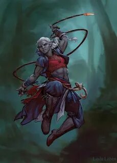 f Drow Elf Rogue Thief Slaver Light Armor (1) Character art,