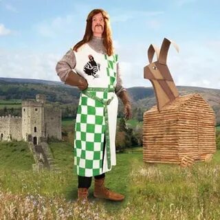 Sir Robin Costume w/ Belt, Faux Chain Mail - Monty Python Ho