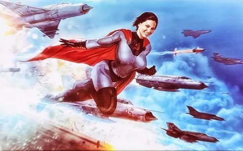 Картинка Истребители Soviet Superwoman Фэнтези молодая женщи