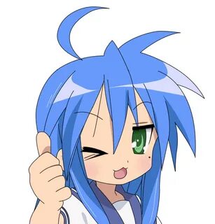 Lucky Star Konata with the thumb up clipart free image downl
