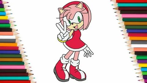 How To Draw Amy The Hedgehog Step By Step - NEO Coloring