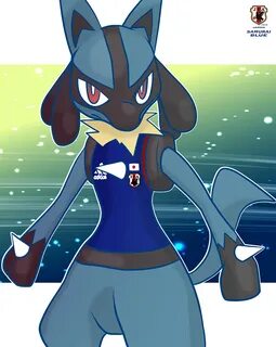Lucario wearing an Samurai Blue uniform Pokémon Know Your Me