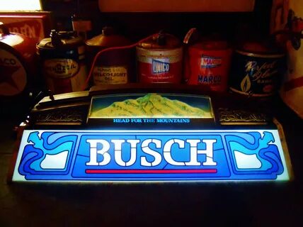 Rare Vintage BUSCH BEER Pool Table Light, circa 1980's Light