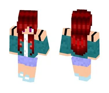 Install Teen Girl with Red Hair Skin for Free. SuperMinecraf