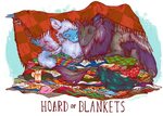 HOARD OF BLANKETS PRINT from IGUANAMOUTH Dragon art, Cute dr