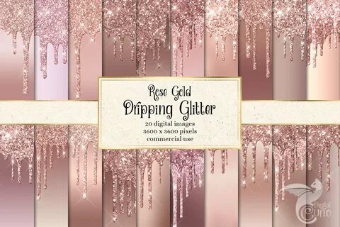 Dripping Foil Scrapbook Paper Rose Gold Paper Seamless Print