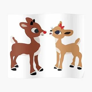 "Classic Rudolph and Clarice - © GraphicLoveShop" Poster by 
