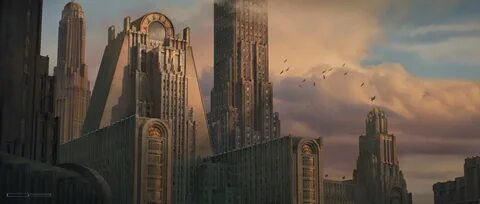 ArtStation - Art Deco City, Vincenzo Barkasy Art deco city, 