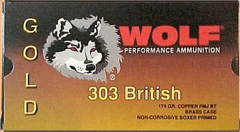 Photos of a box of Wolf Brand .303 British Ammunition