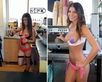 ONLINE PinoyTV137: Sizzling hot Barista in bikini to serve y