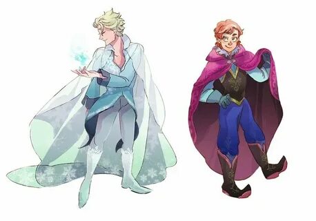 Elsa and Anna. Frozen Genderbend-DeviantArt Disney character