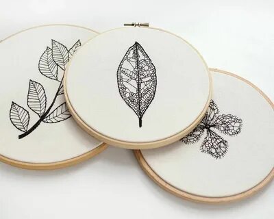 Minimal design and simple aesthetic of monochromatic embroidery. 