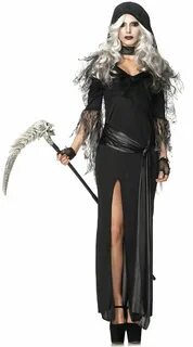 Two piece Sexy Grim Reaper Costume Donning Adult Halloween S