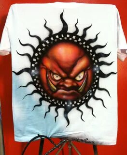 Airbrushed, Evil Sunz, Logo, Orks, Shirt, Symbol - Evil sunz