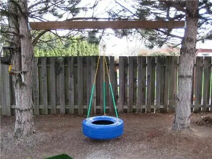 Tire swing. Backyard creations, Backyard play, Kids yard