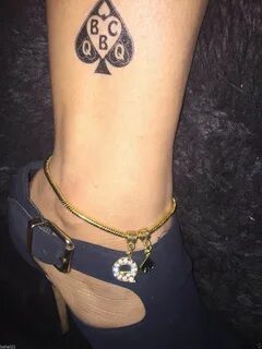 Queen of Spades tattoo and anklet. Queen of spades tattoo, S