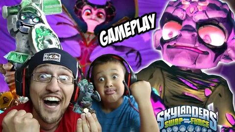 Team Doom Stone vs. Kaos & His Mom! Dad & Son Skylanders Swa