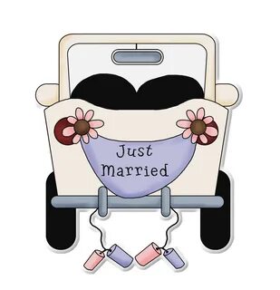 just married car clipart - image #2