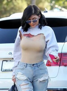 KYLIE JENNER in Ripped Jeans Out in Los Angeles 06/15/2017 -