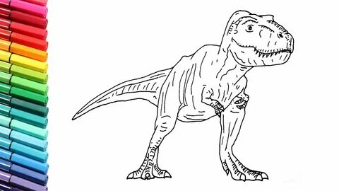 How to Draw The T-Rex From Jurassic World Fallen Kingdom - D