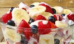 Red, White and Blue Cheesecake Salad + VIDEO