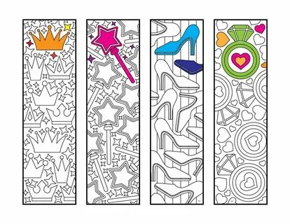 Princess Bookmarks - PDF Zentangle Coloring Page Coloring pa