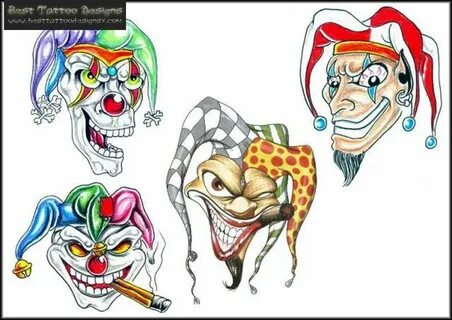 Joker skull tattoo 3d - Pesquisa Google Clown tattoo, Jester