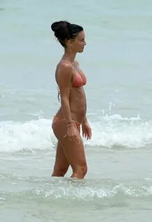 GABRIELLE ANWAR in Bikini on the Beach in Miami - HawtCelebs
