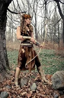 Playing my character Artemis, Goddess of the Hunt, in an ind