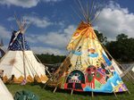 our painted tipi Tipi painting, Luxury camping tents, Tipi