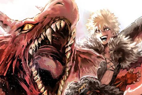 Joanne Kim - Fantasy AU Bakugou and Kirishima Fanart/Paintin