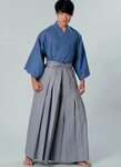 M7525 Kimono and Pleated Pants Kimono sewing pattern, Japane