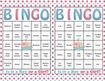 60 Baby Shower Bingo Cards Printable Party Gender Reveal Ets