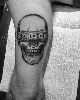 See no evil #tattoo #tattoos #tattooart #blackworktattoo #sk