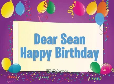 Sean Balloons Happy Birthday Card - Happy Birthday