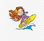 Девушка Серфинг Изображение Фон Детские Персонажи, Природа, 