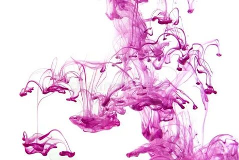Color Paint Drops in Water. Ink Swirling Underwater. Stock I