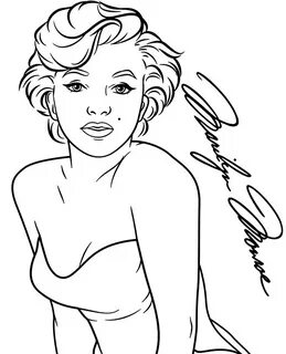 Coloring Marilyn Monroe Pop Sheets Sketch Coloring Page