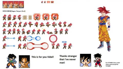 Super Saiyan God Goku LSW Sprite Sheet by MohammadAtaya on D