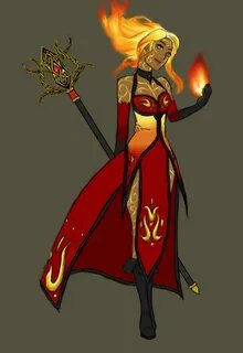 Female Fire Genasi, Cleric, Druid, Sorcerer, Warlock, Wizard