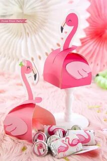 Flamingo Favor Box Printable Flamingo Birthday Favors Lets -